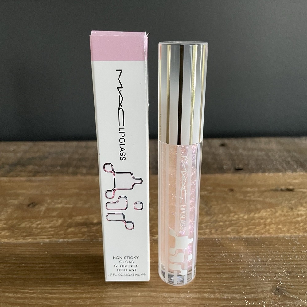 New MAC Lipglass Non-Sticky Hydrating Lip Gloss 230 FROZEN 0.17 oz Pink NIB